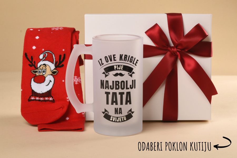 "Najbolji tata" poklon paket (krigla+čarape)