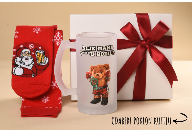 "Teddy boksač" poklon paket (krigla+čarape)