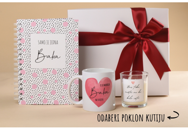 „Samo je jedna baka“ poklon paket (planer+šalica+svijeća) 