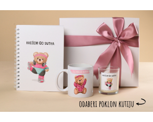  „Teddy krećem od sutra“ poklon paket (planer+šalica+svijeća)