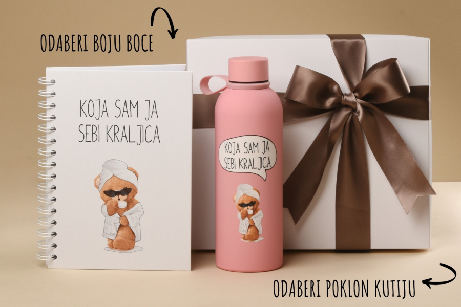 „Teddy kraljica" poklon paket (planer+boca) 