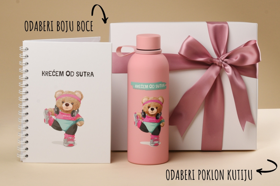 „Teddy krećem od sutra" poklon paket (planer+boca) 