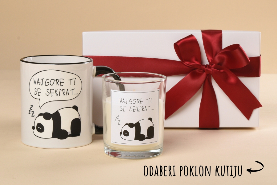 „Panda“ poklon paket (šalica+svijeća) 