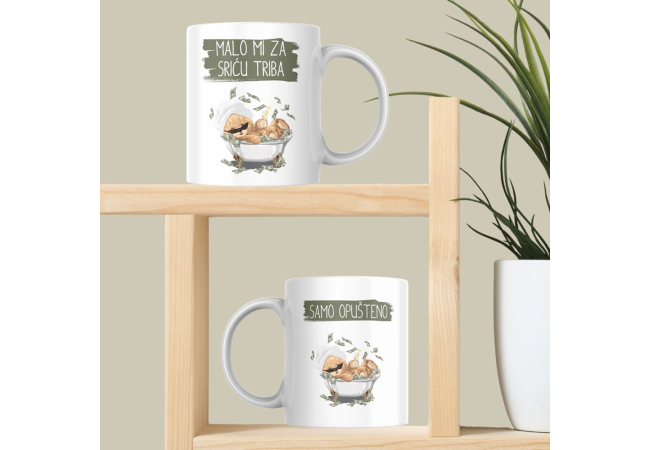 "Teddy malo mi za sriću triba" šalica 