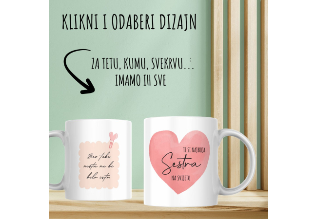 "Ti si najbolja na svijetu" šalica 