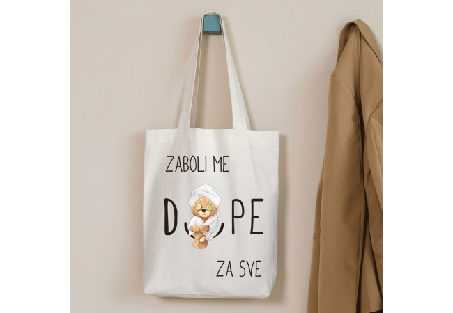 „Teddy zaboli me dupe za sve“ platnena vrećica